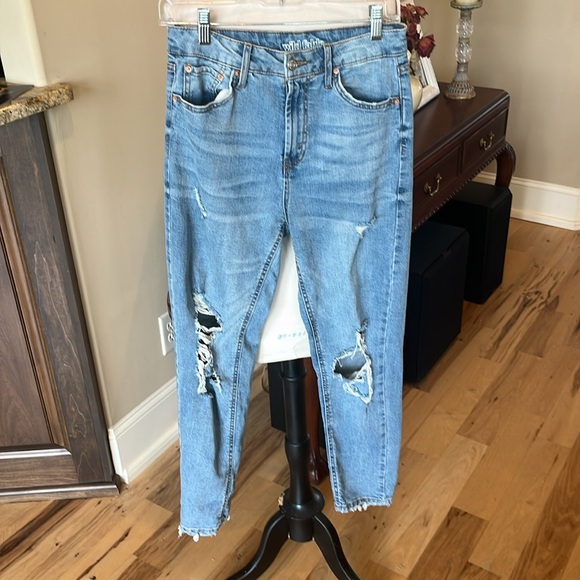 High Rise Mom Jeans Wild Fable Distressed - Picture 1 of 7